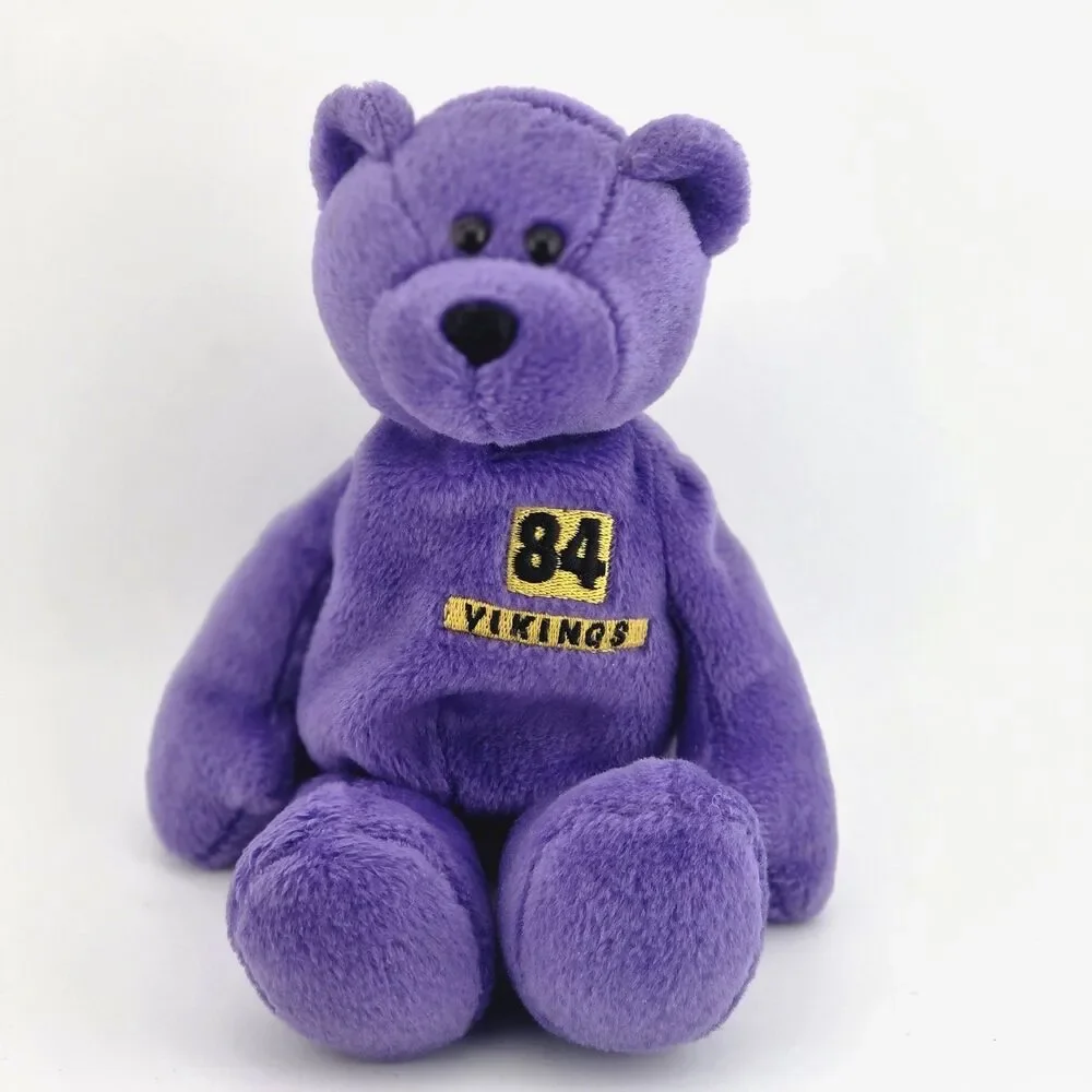 Randy Moss #84 Nfl Beanie Bear 1998 Minnesota Vikings purple  Plush Toy